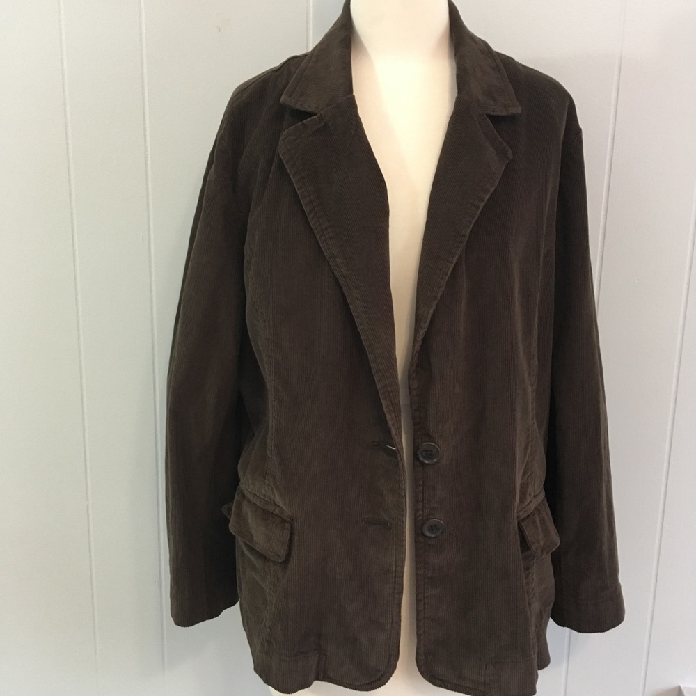 Sweet Cove corduroy chocolate brown jacket 16 EUC